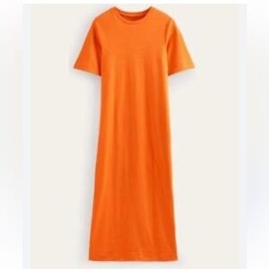 Boden T Shirt Dress Cotton Orange NEW Size 4